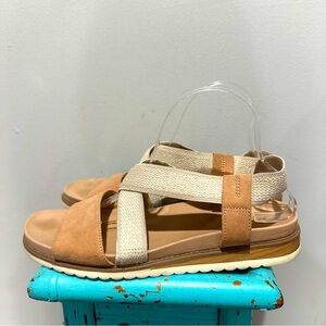 Dr. Scholl’s Ankle Strap Sandals Islander Tan Cream Size 9M